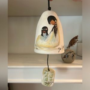 Vintage De Grazia 1977 hand painted and signed southwestern ceramic windchime